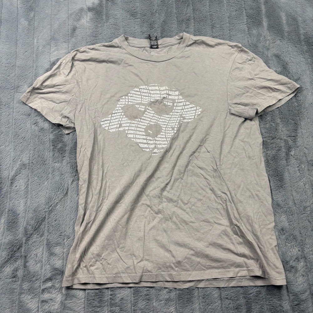 Raising Canes Crew T-Shirt Mens Large Gray District Very Important Tee Cotton